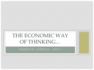 Financial Literacy: Economic Thinking & Decision Making