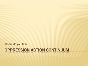 Oppression Action Continuum: Where Do You Fall?