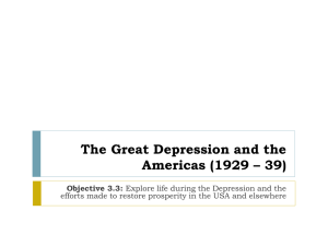 Great Depression in the Americas: 1929-1939