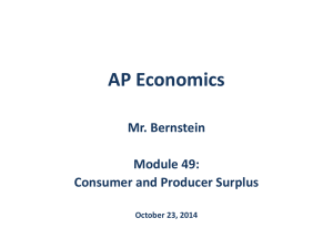 Consumer and Producer Surplus