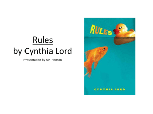 Rules by Cynthia Lord: Book Summary & Themes