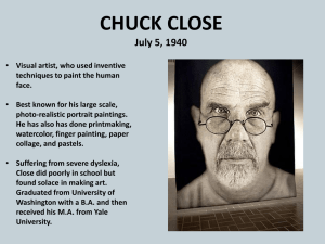 Chuck Close Inspired Self-Portrait Art Project Lesson Plan