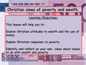 Christian Views on Wealth & Poverty: Lesson Material