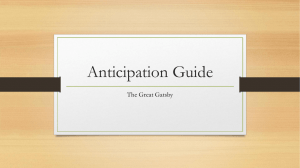 The Great Gatsby Anticipation Guide