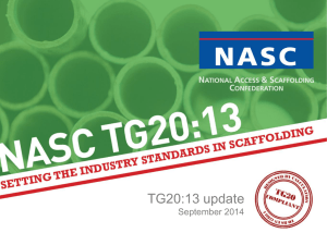 TG20:13 Scaffolding Update: High Tensile Tubes & Transom Units