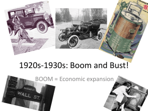 1920s-1930s US Economic Boom and Bust Presentation