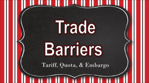 Trade Barriers - Effingham County Schools