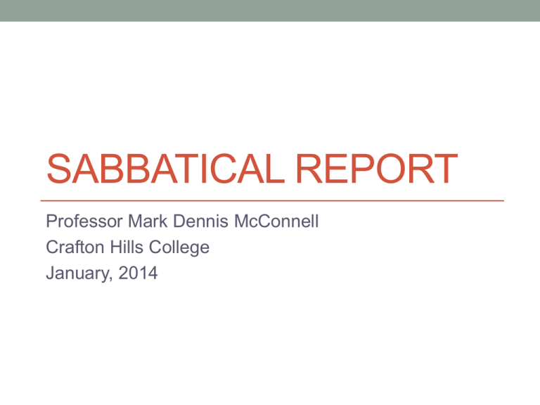 sabbatical-report