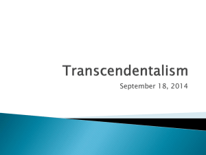 Transcendentalism: Emerson & Key Concepts