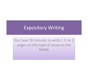 NJASK Expository Writing Guide: Essay Structure & Prompts