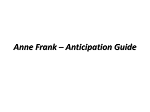 Anne Frank – Anticipation Guide Discussion Rules