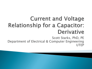 Capacitor Current-Voltage Relationship: Derivative Explained
