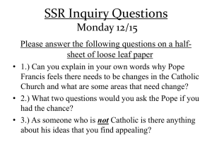 Reformation Inquiry: Luther, Henry VIII, and Pope Francis