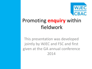 Promoting enquiry within fieldwork
