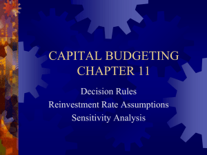 Capital Budgeting: Decision Rules & Analysis
