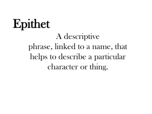 Epithets: Definition, Types, and Examples