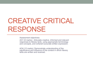 Creative Critical Response