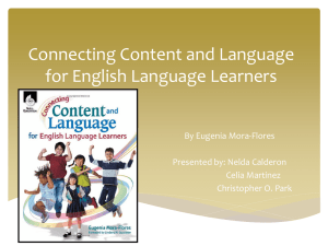Chapter 3-Connecting Content & Language