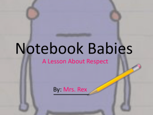 Notebook Babies-Respect - Elementary School Counseling