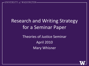 Research Strategy for a Paper - Gallagher Law Library