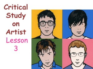 Critical Study: Julian Opie Art Lesson