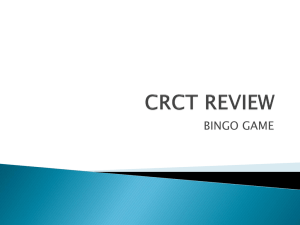 CRCT Review Bingo