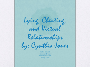 Lying, Cheating, and Virtual Relationships Presentation