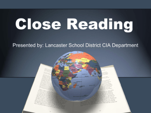 Close Reading Presentation