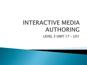 Interactive Media Authoring: Principles & Formats