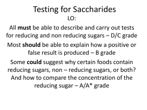 AS Biology - Testing for Saccharides