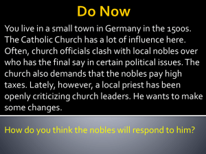 Reformation in Germany: Church & Nobles Conflict