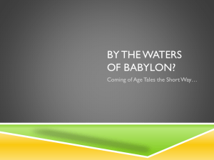 By the Waters of Babylon?
