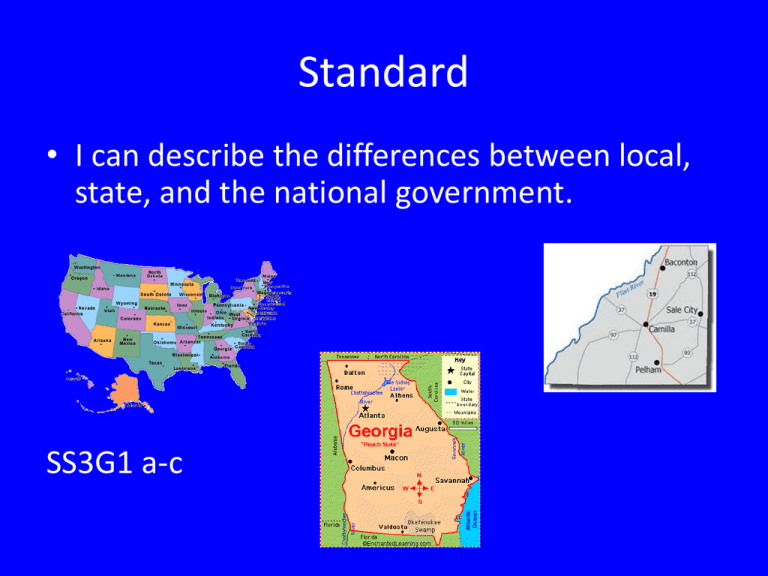 The Three Levels of Government