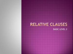 RELATIVE CLAUSES