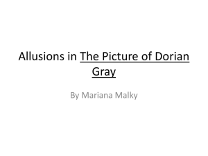 Allusions in The Picture of Dorian Gray Presentation