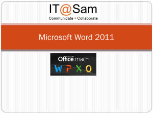 Microsoft Word 2011