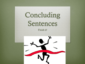 Concluding Sentences: Writing Effective Paragraph Endings