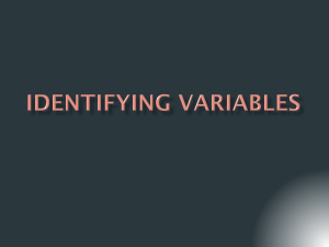 Identifying variables