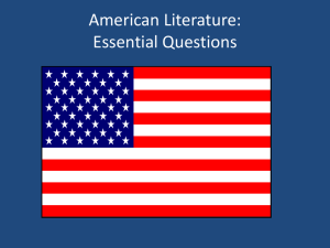 American Literature: Essential Questions Worksheet
