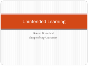 Unintended Learning: Informal Education Strategies