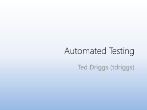 Automated Testing