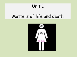 Revision Lesson Matters of Life and Death