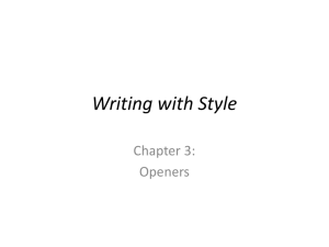 Writing with Style