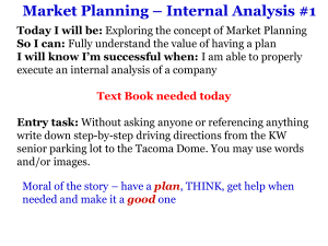 Market Planning: Internal SWOT Analysis for Business