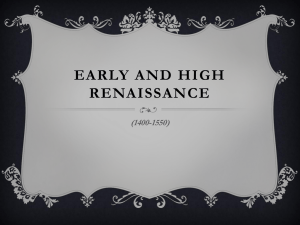 Early and High Renaissance lesson ppt