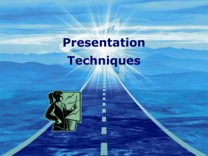 Presentation Techniques