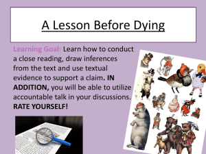 A Lesson Before Dying