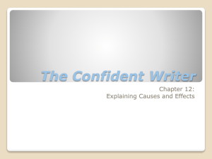Explaining Causes and Effects