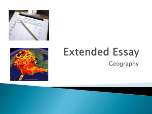 Geography Extended Essay Examples & Research Ideas