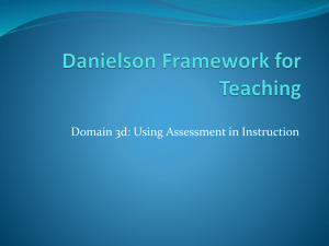 Danielson Framework 3d: Using Assessment in Instruction